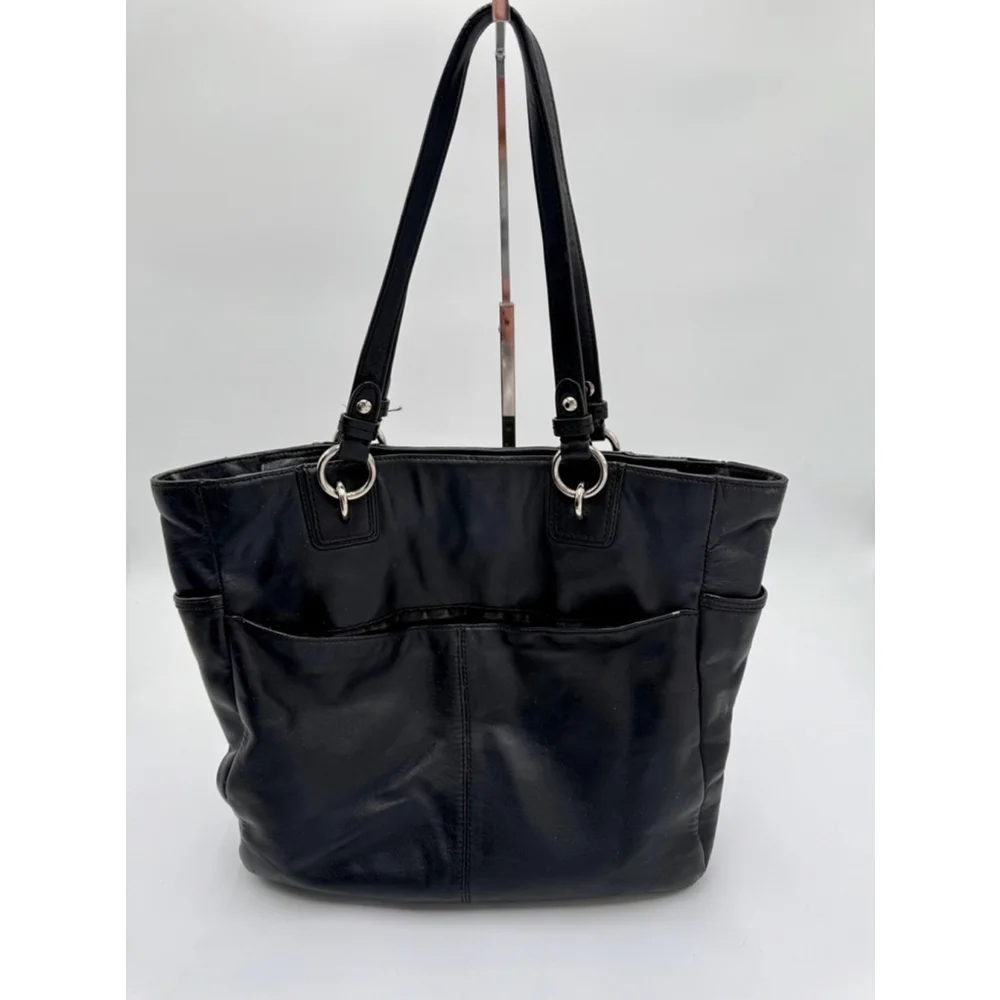Coach Gallery North South Black Leather with Side Zippers F19456‎ - Picture 2 of 10